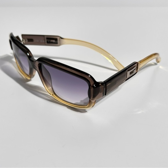 Gucci Authentic Vintage "G" LOGO Biocolor Tinted Y2K Square Sunglasses - Picture 2 of 10